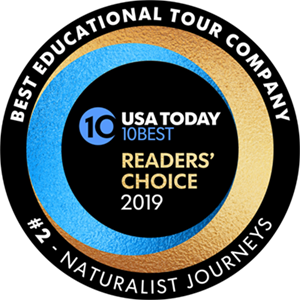 USA Today 10Best Readers’ Choice 2019 - Best Educational Tour Company - #2 Naturalist Journeys