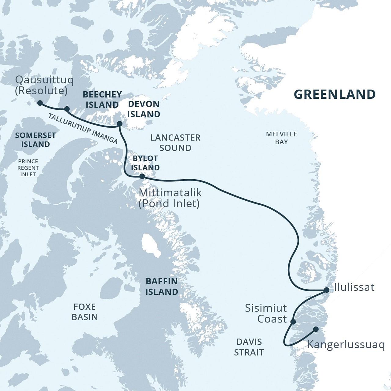 Map for High Arctic Explorer: Greenland & Arctic Canada