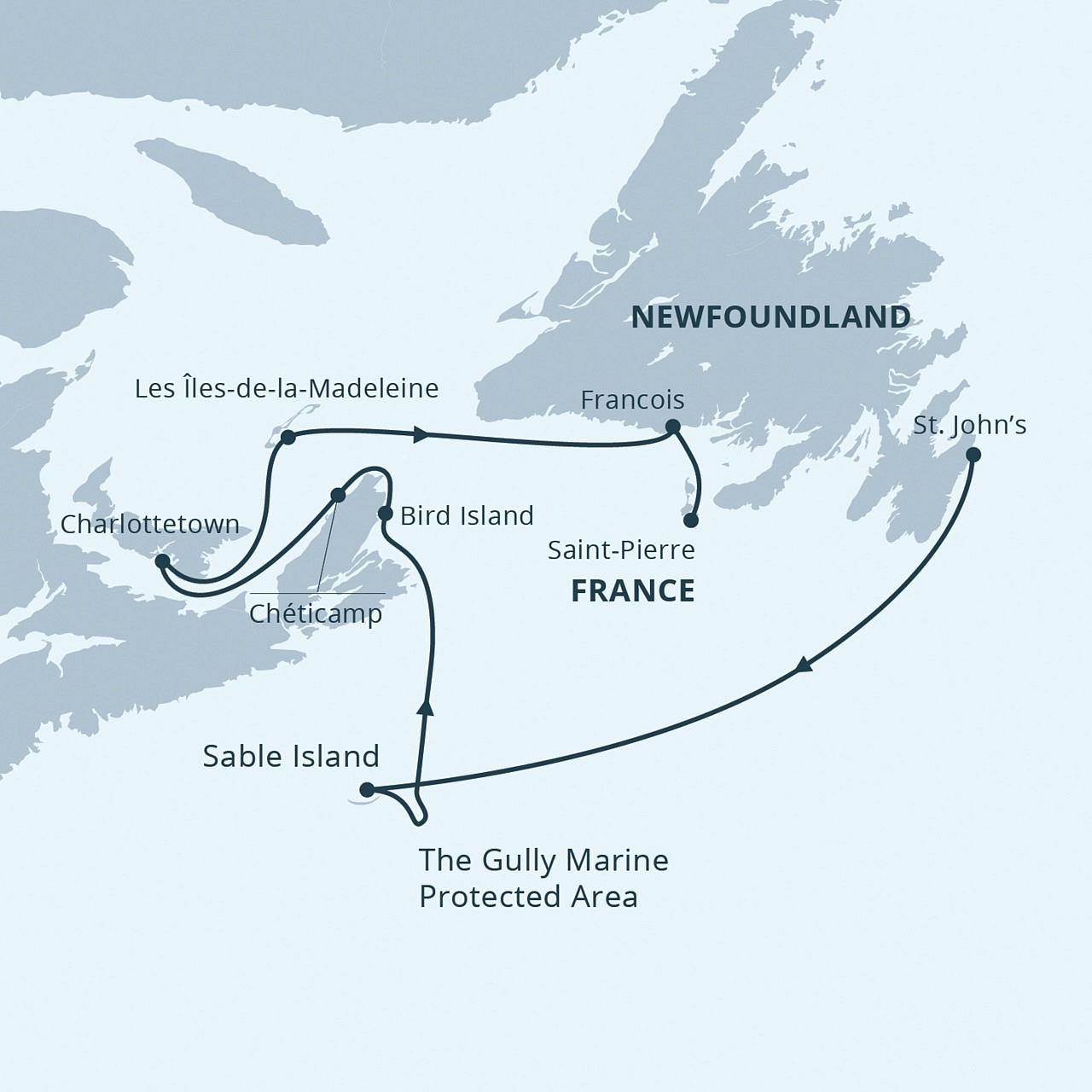 Map for Atlantic Island Odyssey