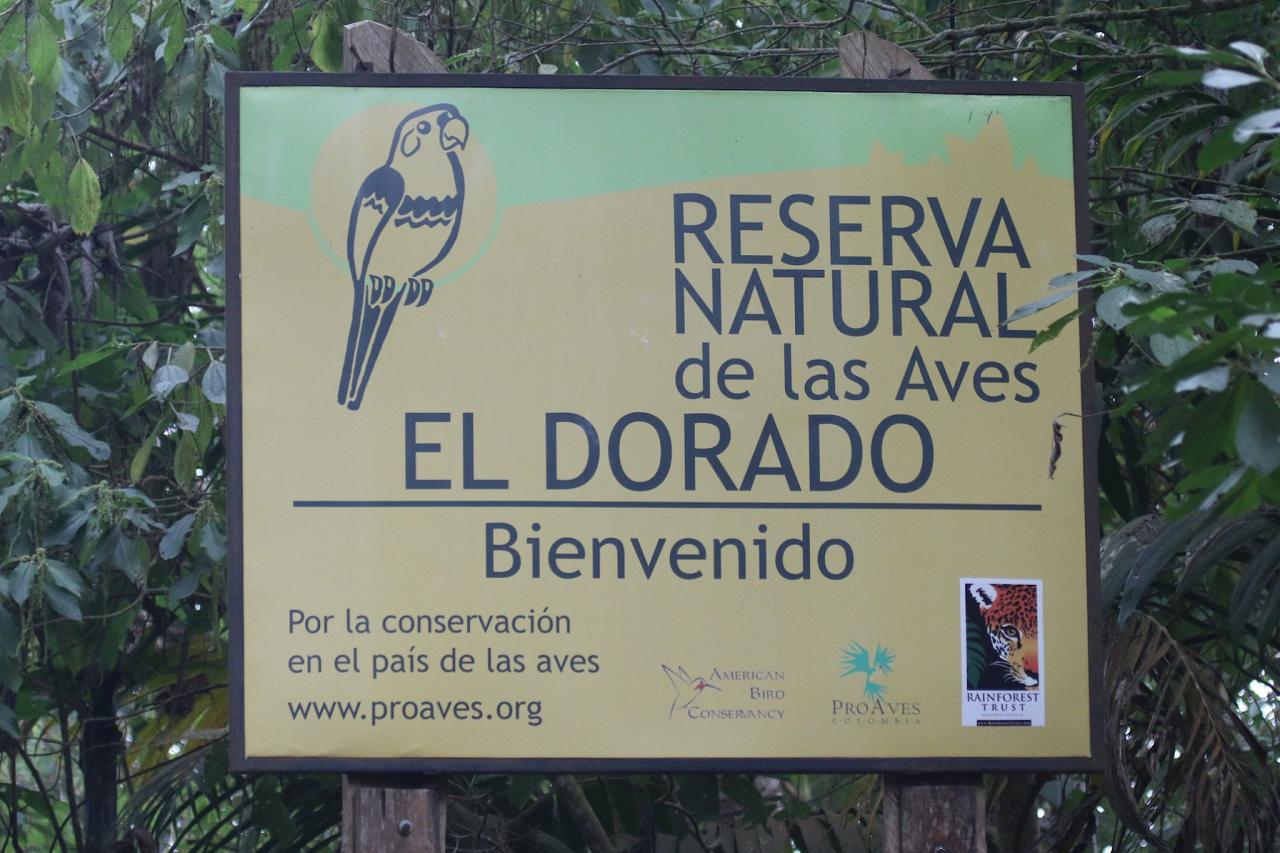 El Dorado Sign, Colombia Nature Tour, Colombia Birding Tour, Santa Marta, Naturalist Journeys